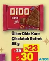 ÜLKER DİDO KARE ÇİKOLATALI GOFRET 55 G fiyat ve kampanya bilgisi